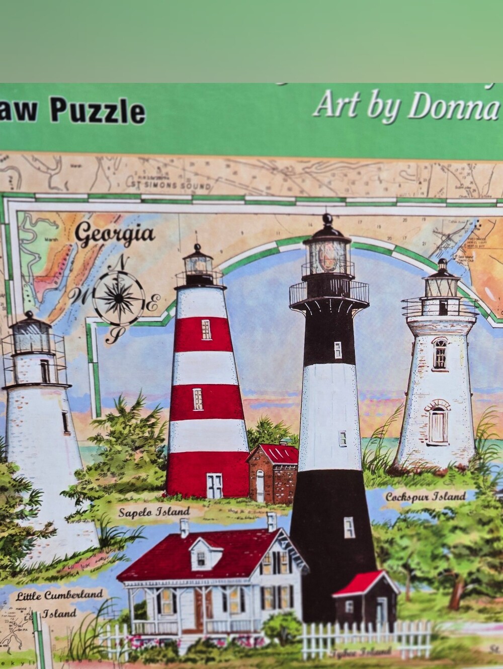 Donna Elias Heritage Puzzles Inc. Jigsaw Puzzle Lighthouses of Florida